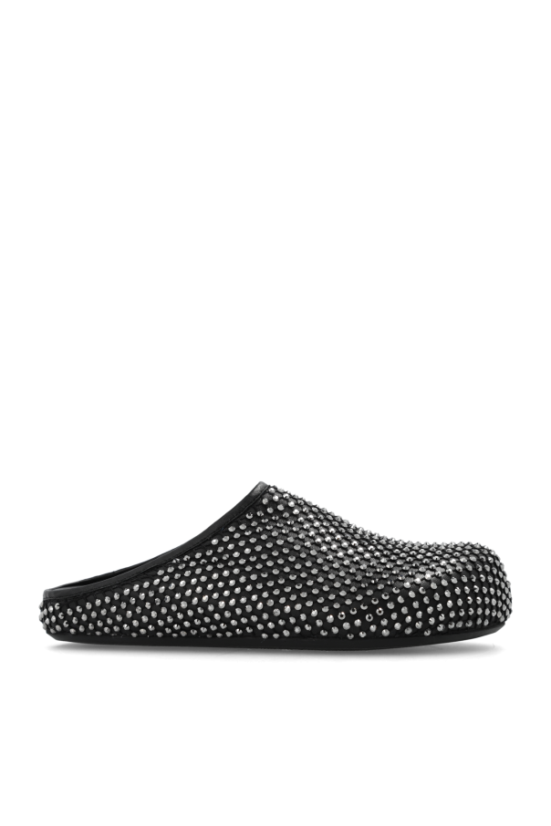 【関税込み】Marni ブラック Fussbett スライド Black 'Fussbett' leather slides Marni